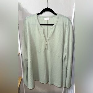 NWOT Pink Lily Waffle Knit Top